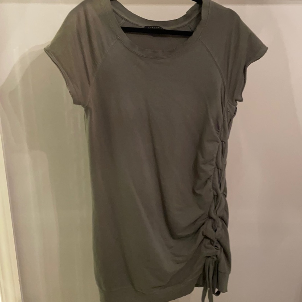 Sanctuary side gathered fatigue  dress w/ ties